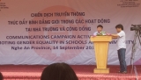 Nghệ An: Ngày 14/9/2017, Bộ GD&ĐT, Tổ chức UNESCO và Sở GD&ĐT Nghệ An đã tổ chức Chiến dịch truyền thông thúc đẩy bình đẳng giới trong các hoạt động tại nhà trường và cộng đồng, tại trường THCS Kim Liên - Nam Đàn.